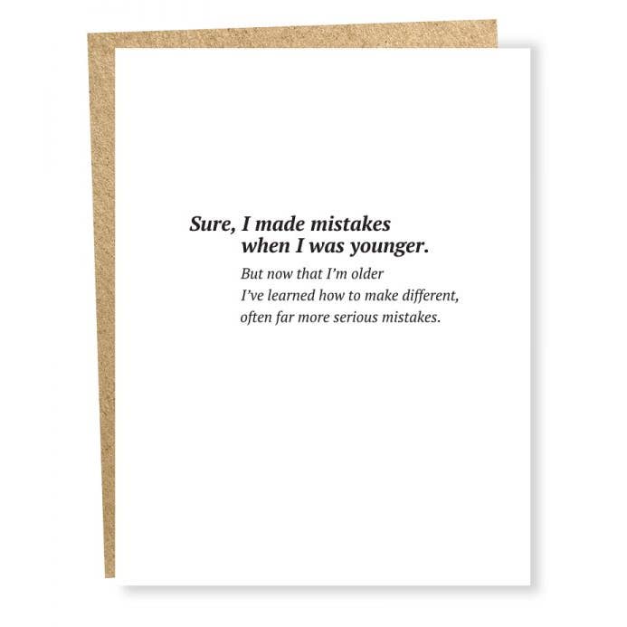 Serious Mistakes  Card