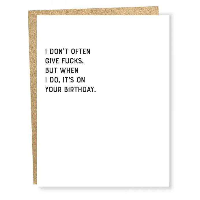 Give Fucks  Card