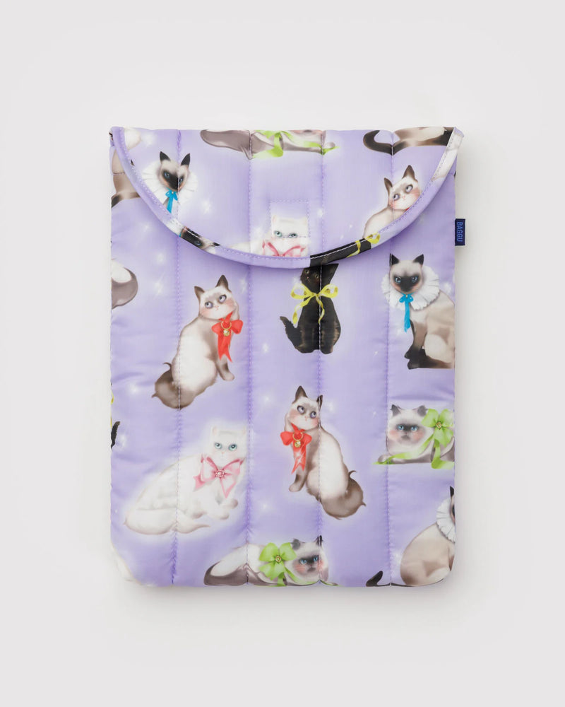 Puffy Laptop Sleeve 13"/14"- Fancy Cats