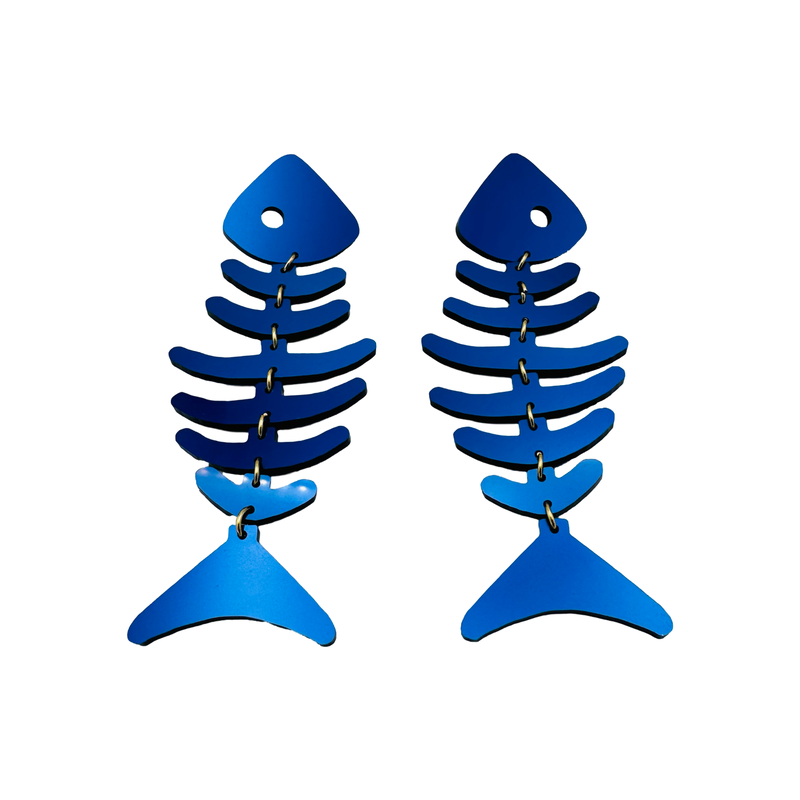 Large Fishbone Earrings