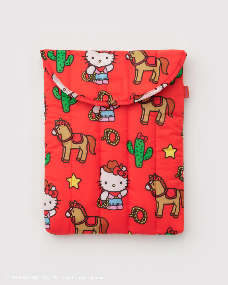 Puffy Laptop Sleeve 13"/14"- Hello Kitty Western