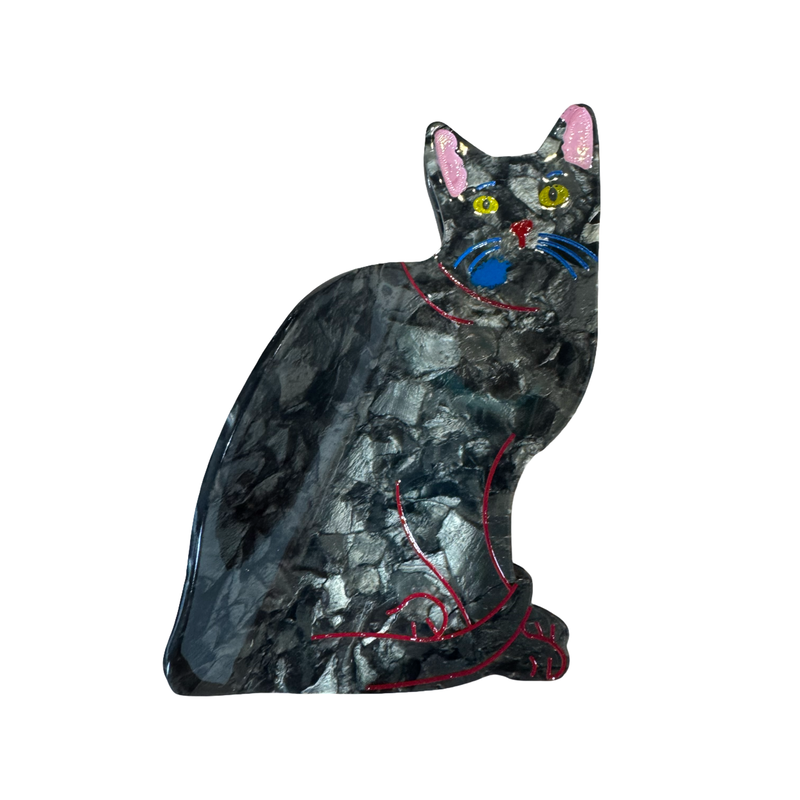Grey Cat  Hair Claw