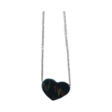 Chubby Skateboard Heart Necklace- Doublesided