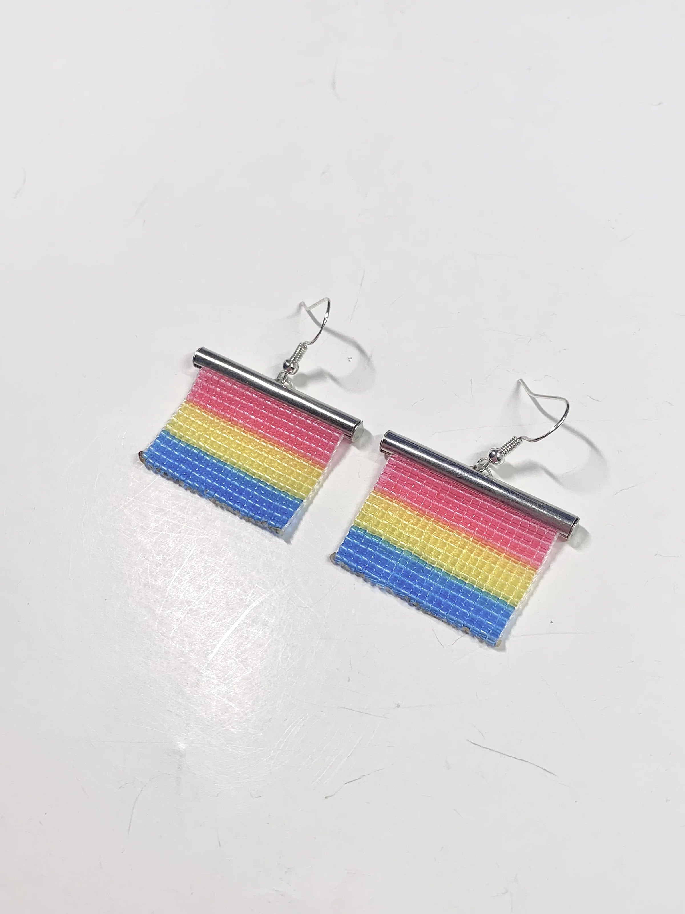 Pride Flag beaded earrings - Pan