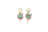 Mini Swirl Shell Hoop  Earrings