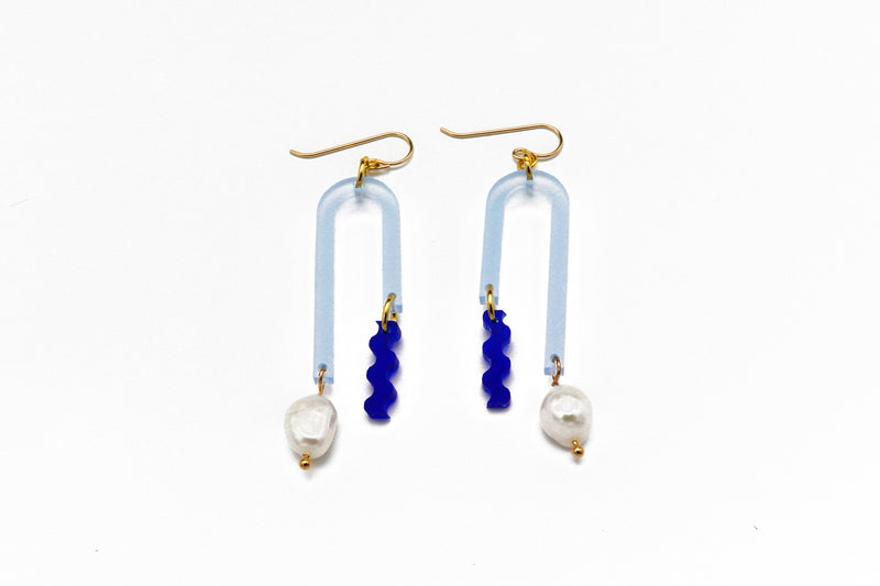 Arch Earrings - Frost Blue