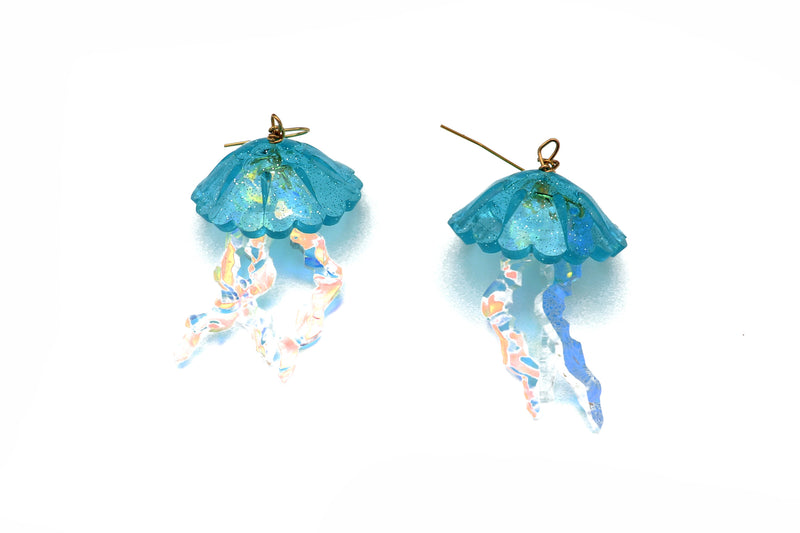Jellyfish Earrings - Blue