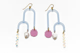 Double Arch Earrings - Frost Blue