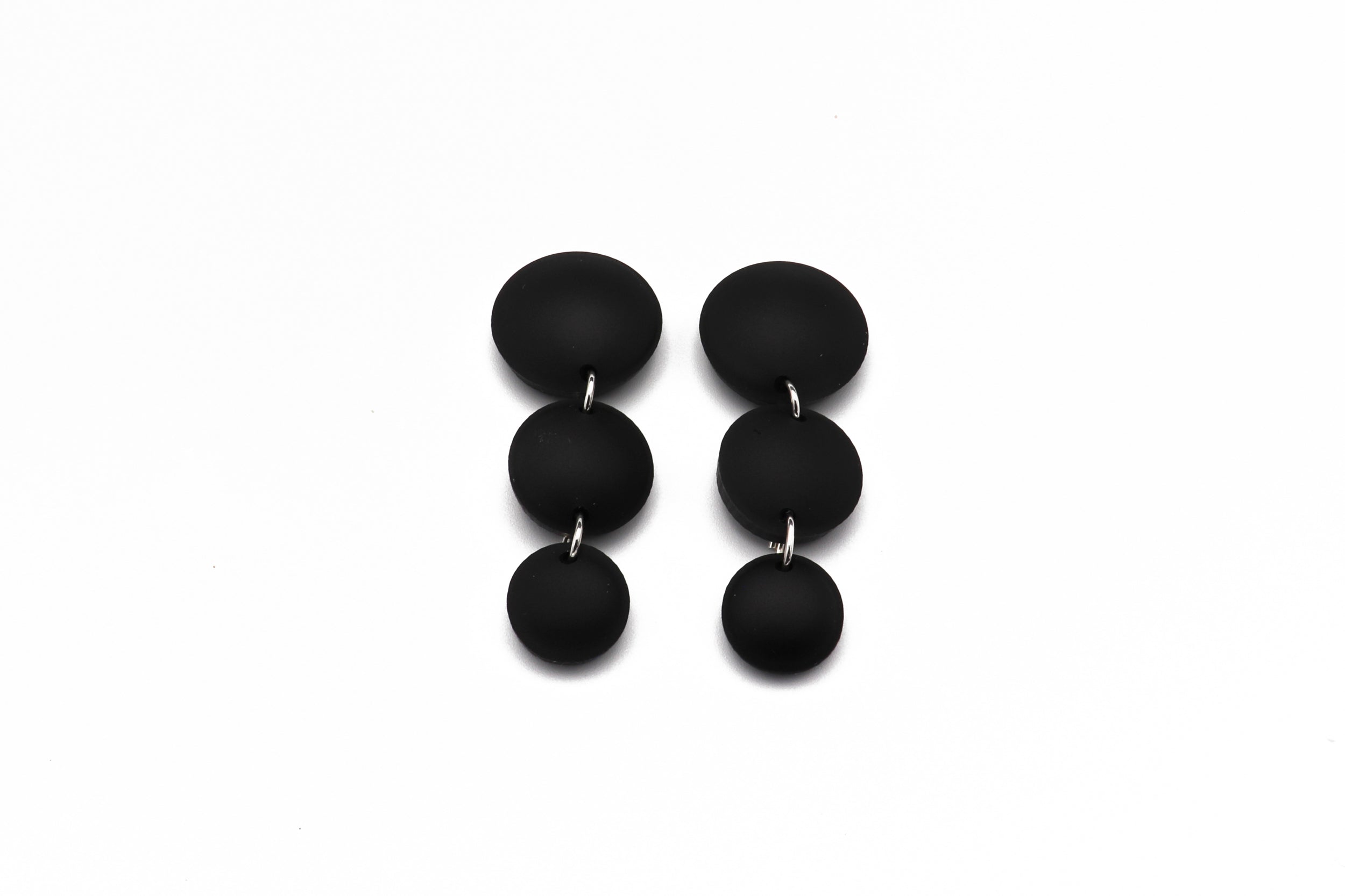 Short Bubble Drop Earrings - Ink