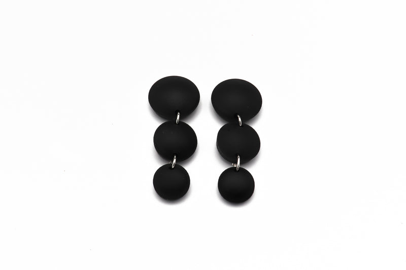 Short Bubble Drop Earrings - Ink