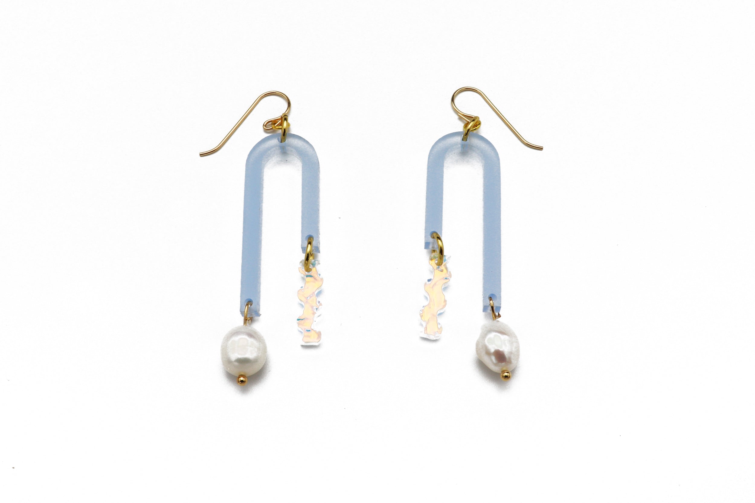 Arch Earrings - Frost Blue
