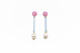 Line Earrings - Frost Blue