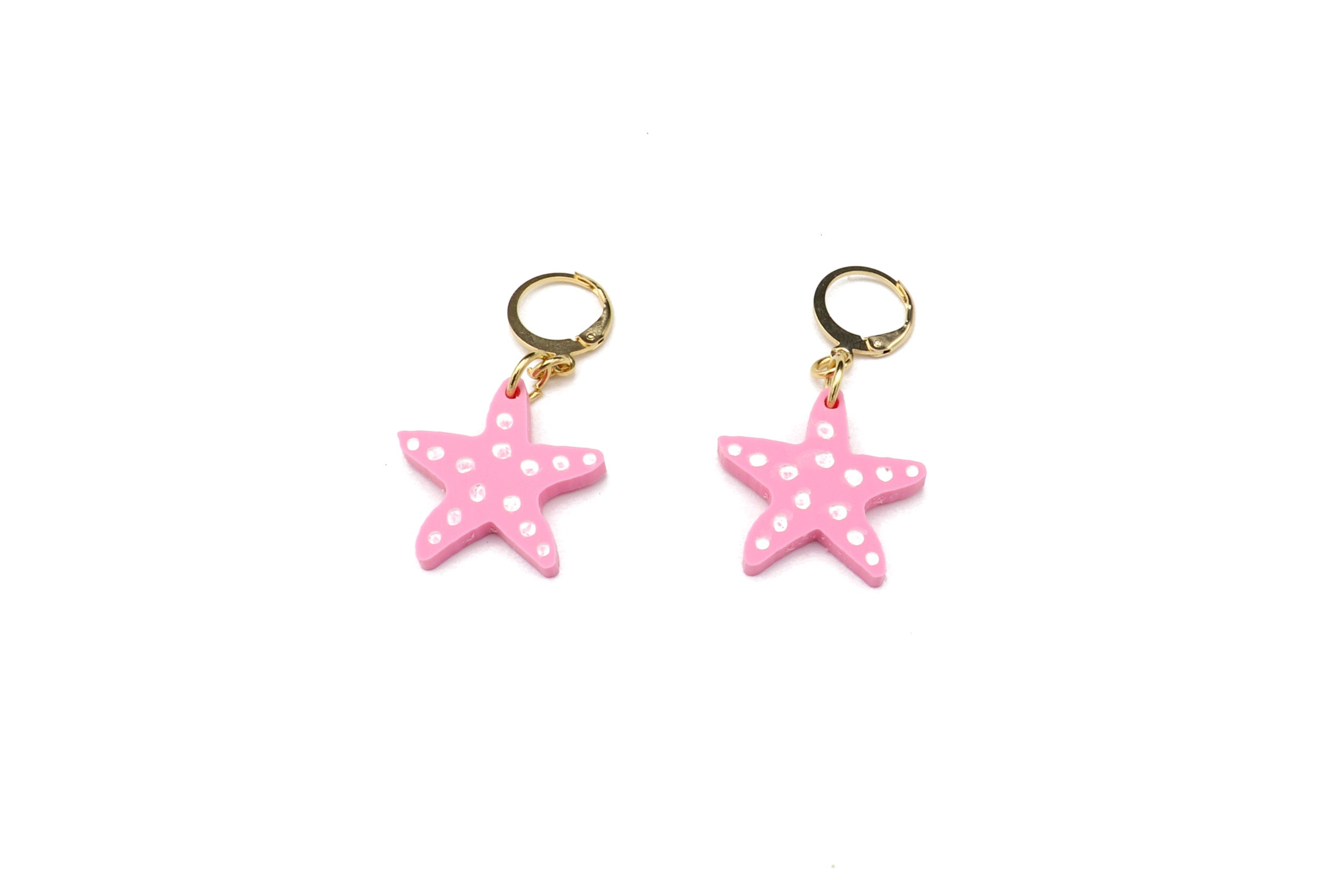 Mini Starfish Charm Earrings