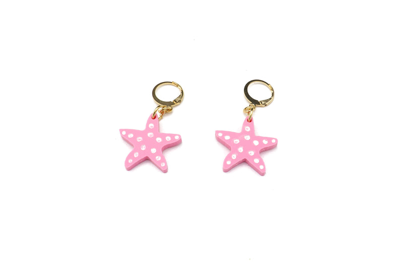 Mini Starfish Charm Earrings