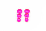 Short Bubble Drop Earrings - Neon Pink