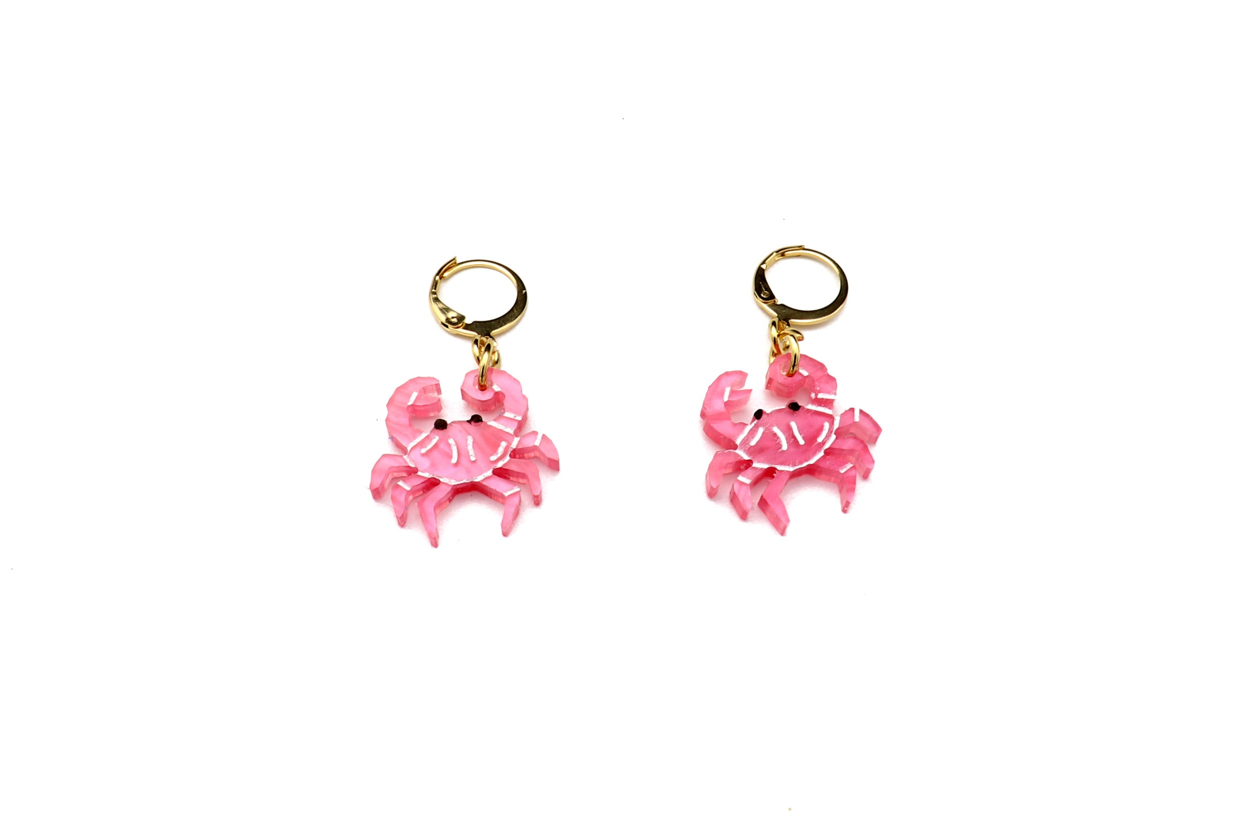Mini Crab Charm Earrings