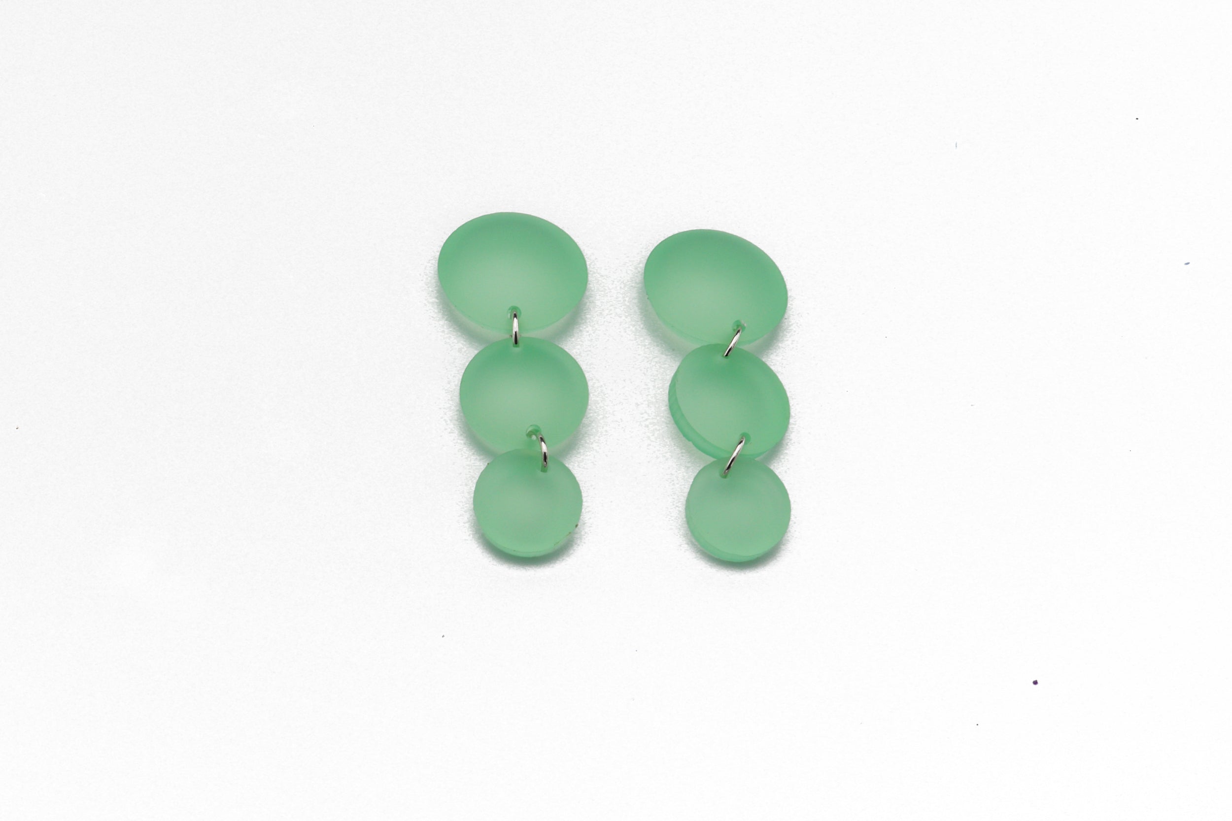 Short Bubble Drop Earrings - Frost Mint