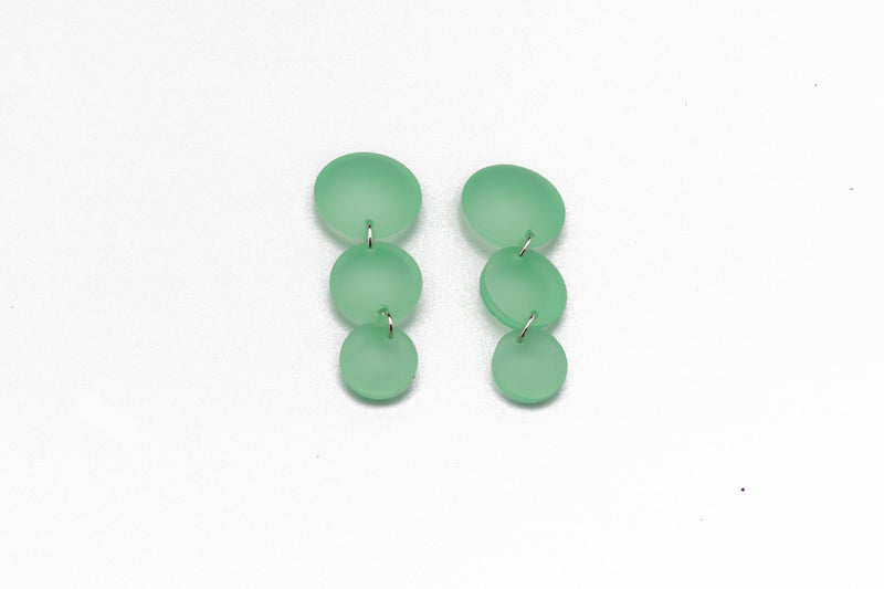 Short Bubble Drop Earrings - Frost Mint