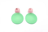 Large Double Bubble Earrings - Frost Blue - Mint