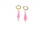 Mini Sardine Hoop Earrings- Rainbow