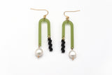 Arch Earrings - Frost Moss