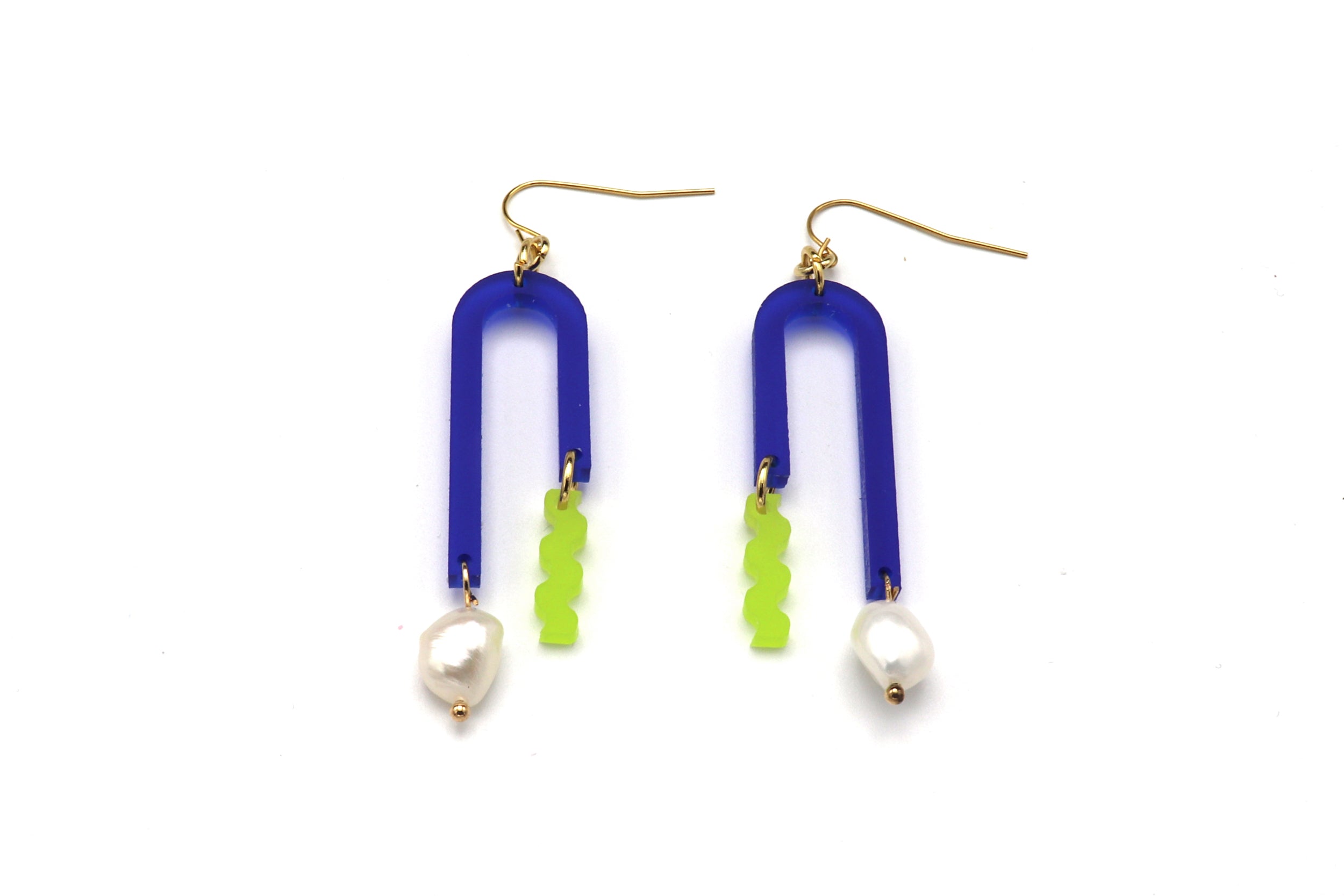 Arch Earrings - Cobalt Blue