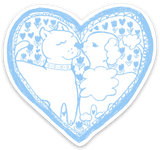 Smoochie Poochies Heart Vinyl Sticker