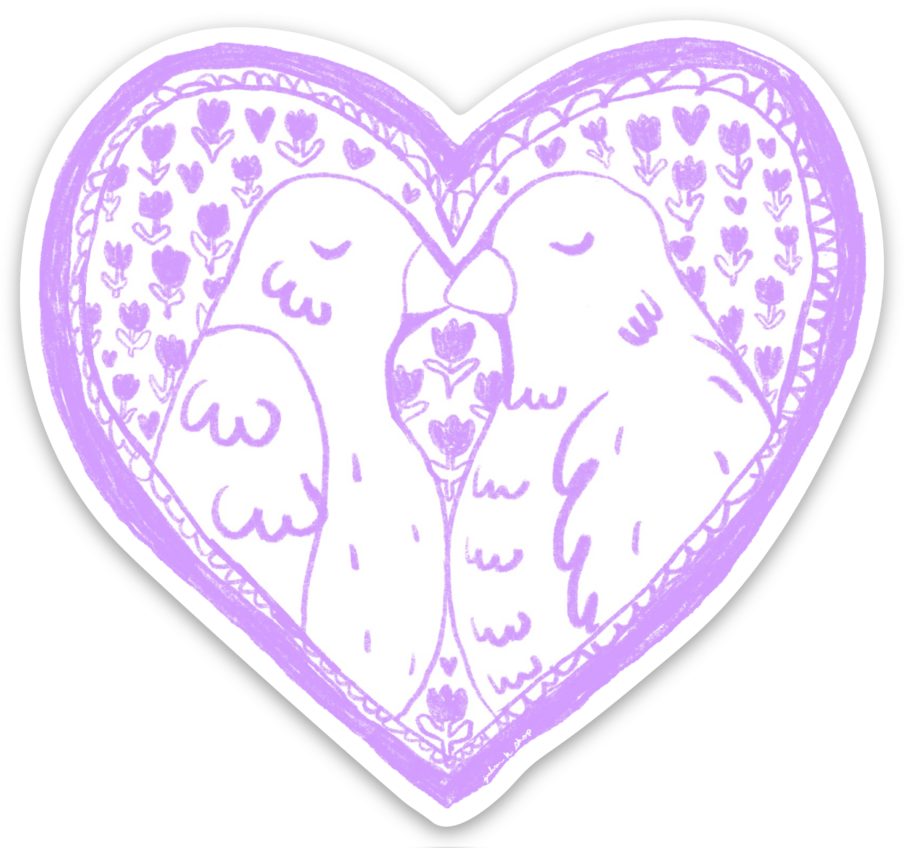 Lovey Dovey Vinyl Sticker