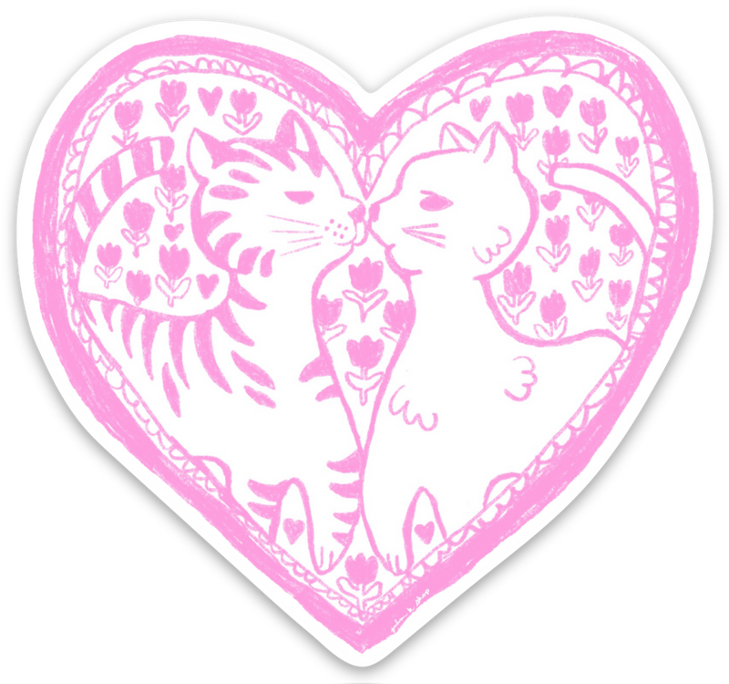 Kissin’ Kittens Vinyl Sticker