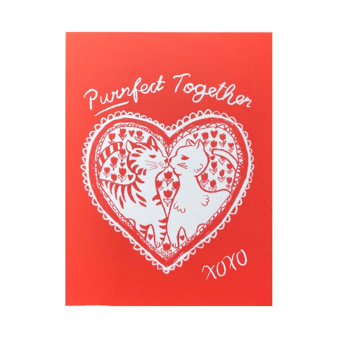 “Purrfect Together” Cat Card