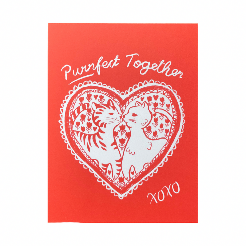 “Purrfect Together” Cat Card