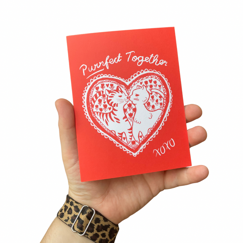 “Purrfect Together” Cat Card