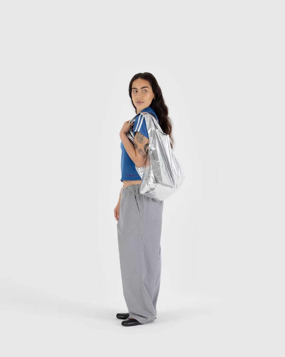 baggu Standard Bag - Chrome Metallic