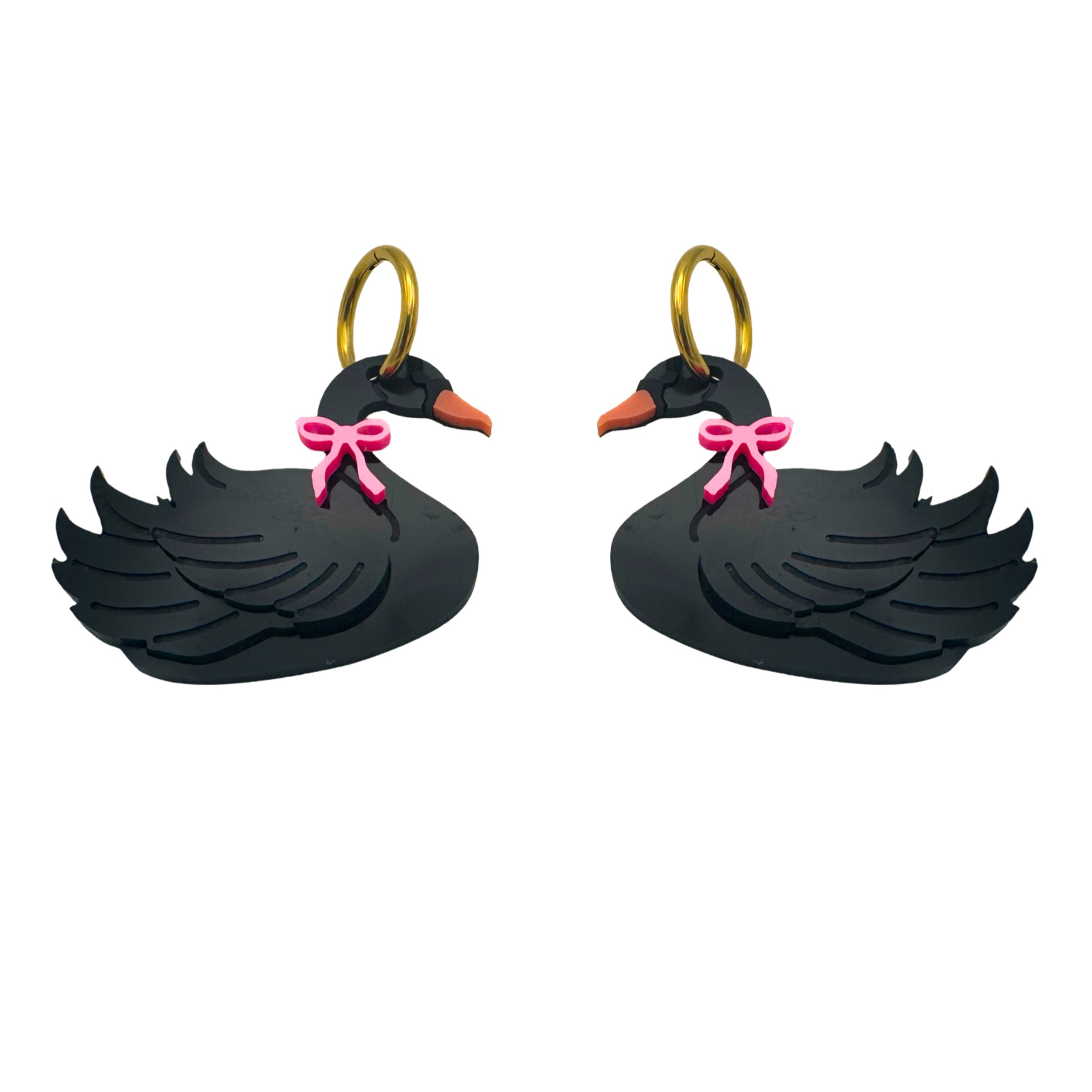 Swan Earrings - Large