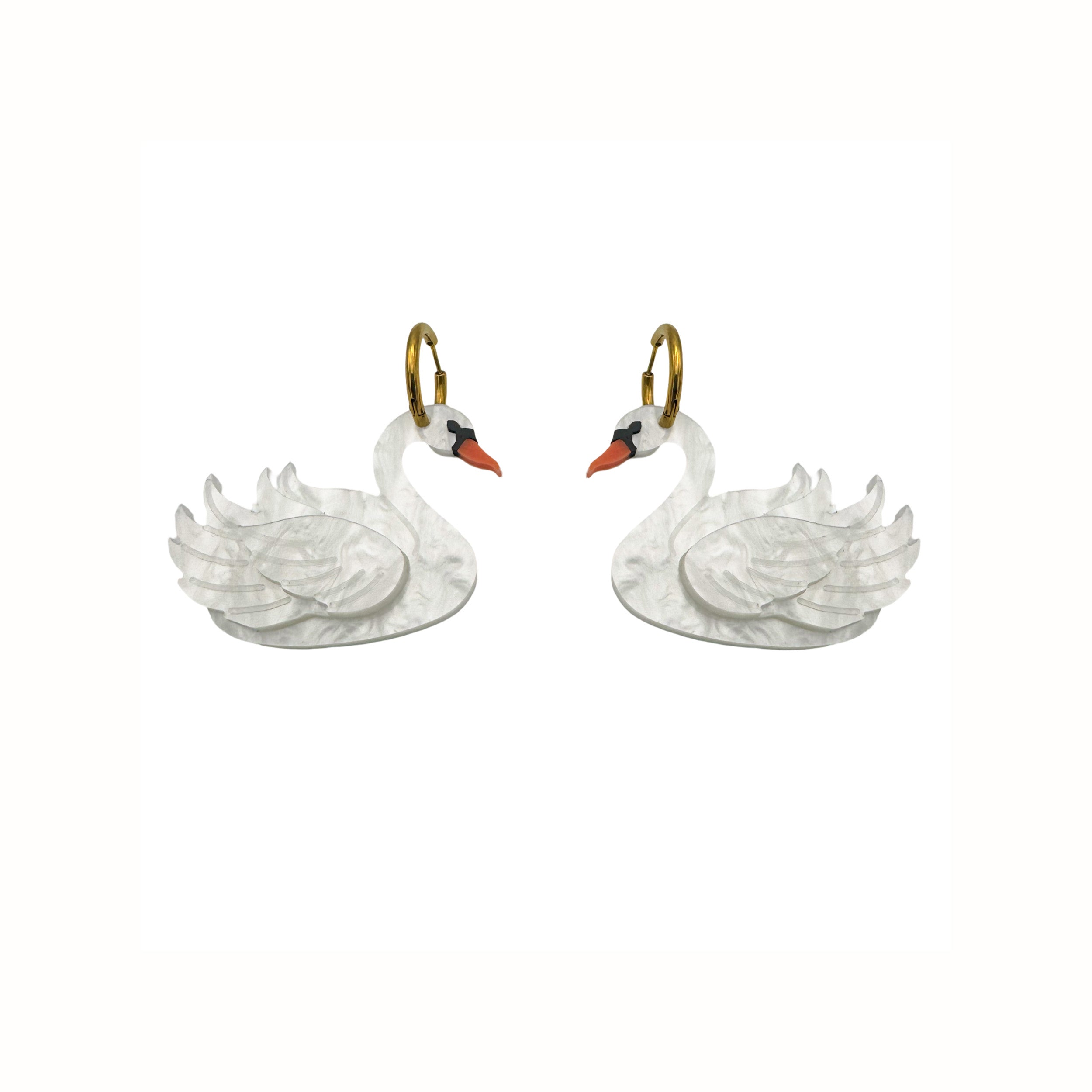 Swan Earrings- Small