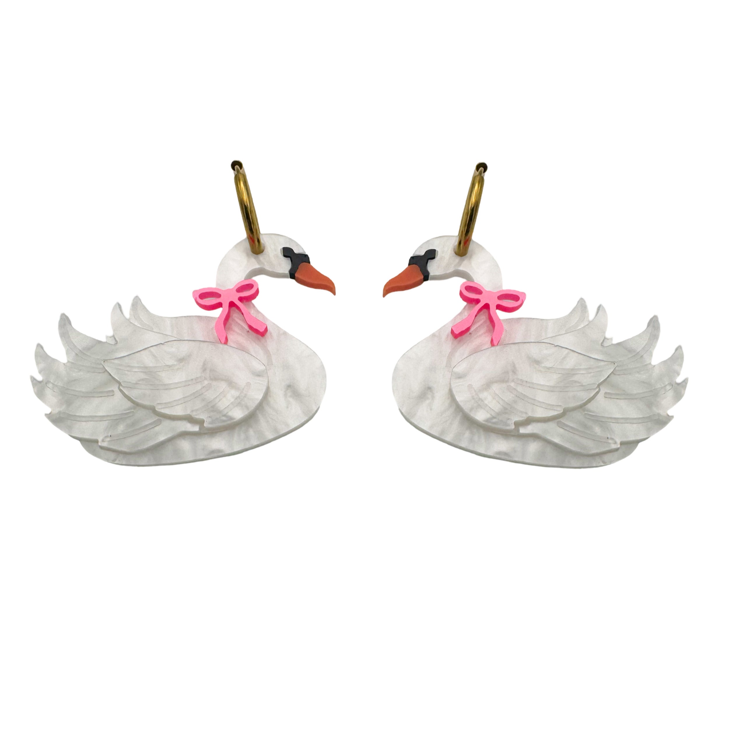Swan Earrings - Large