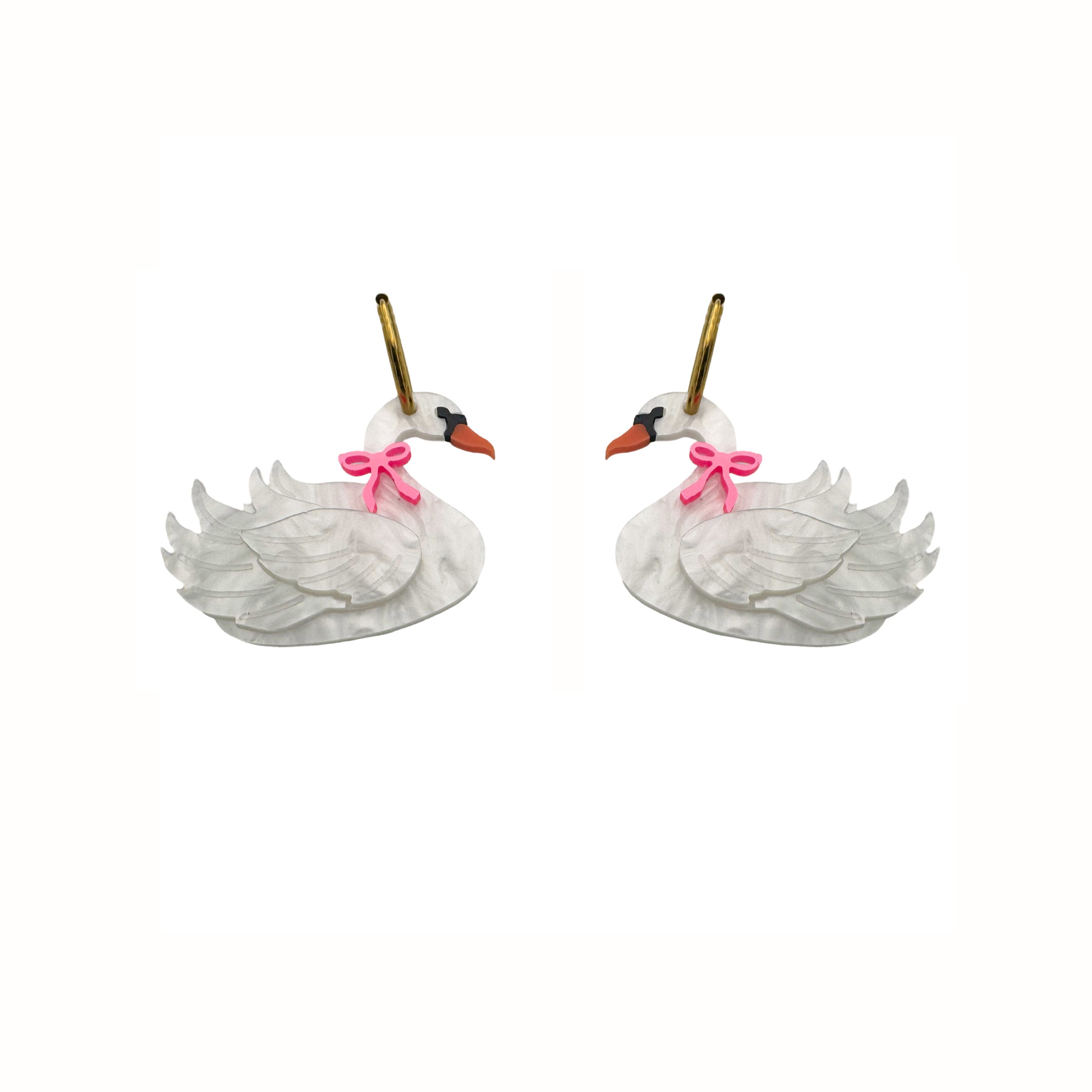 Swan Earrings- Small