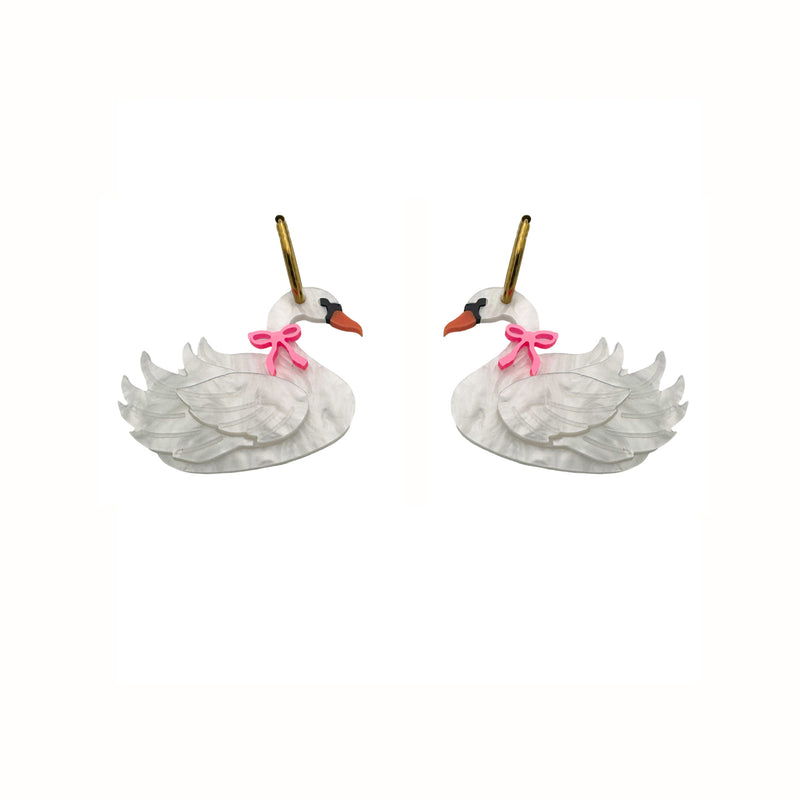 Swan Earrings- Small
