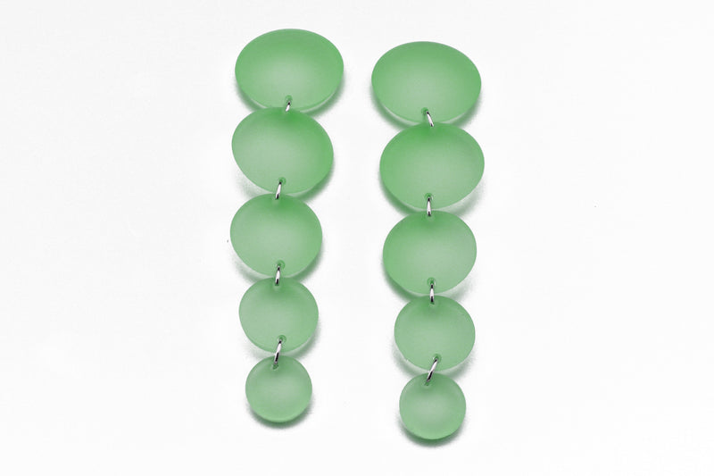 Long Bubble Drop Earrings - Frost Mint