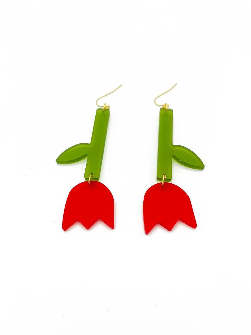 Large Tulip Earrings