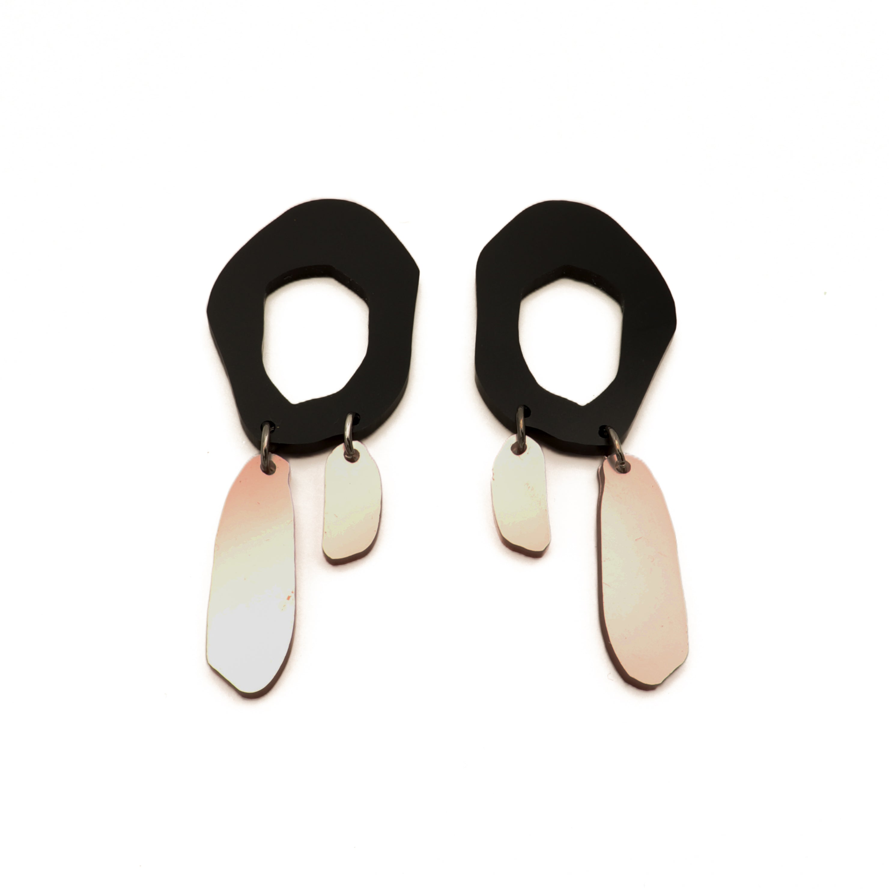 Metallic Asymetric Drop Earrings