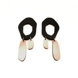 Metallic Asymetric Drop Earrings