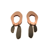 Metallic Asymetric Drop Earrings