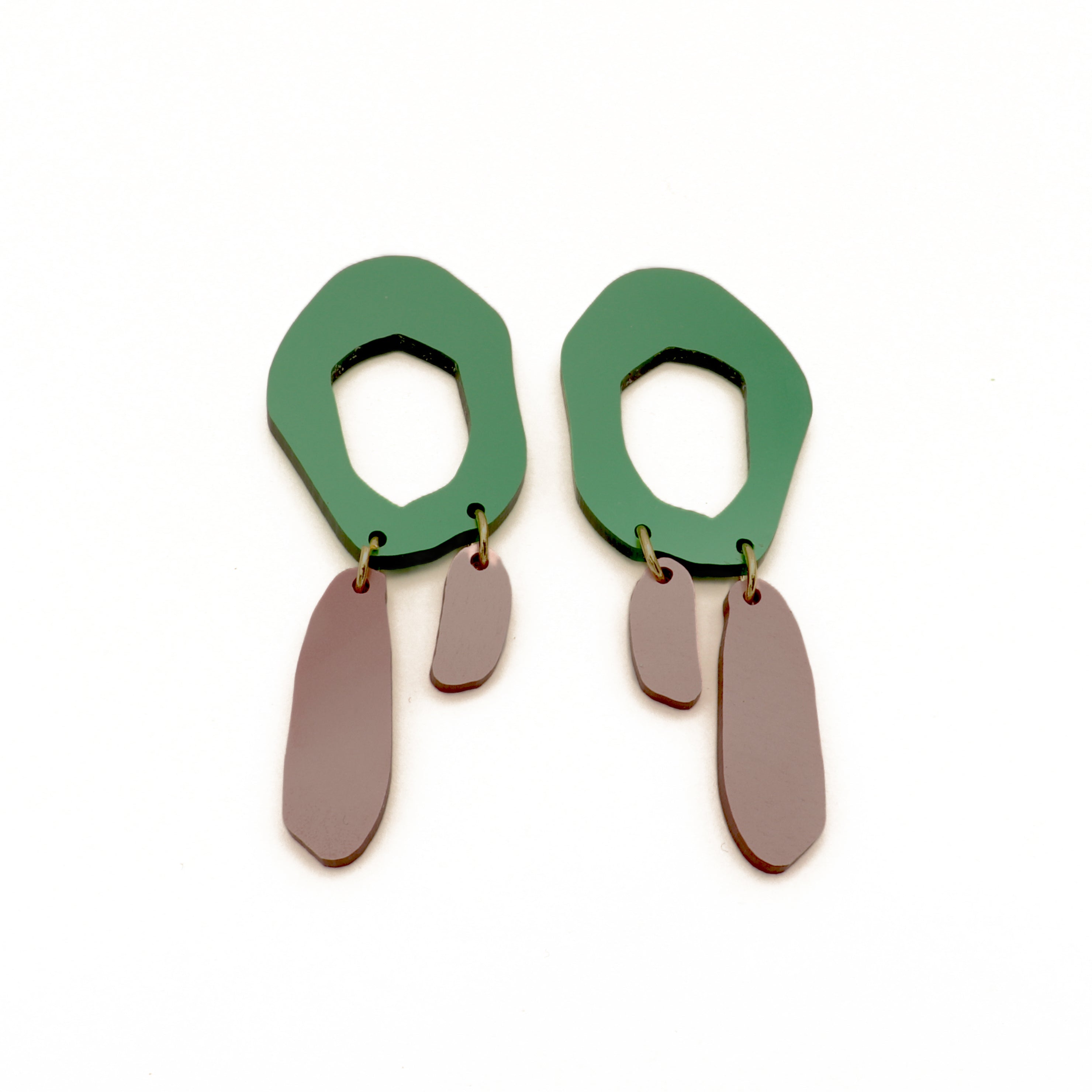 Metallic Asymetric Drop Earrings