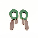 Metallic Asymetric Drop Earrings