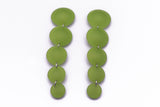 Long Bubble Drop Earrings - Frost Moss