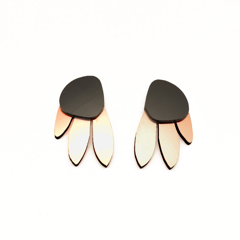 Metallic Peacock Earrings