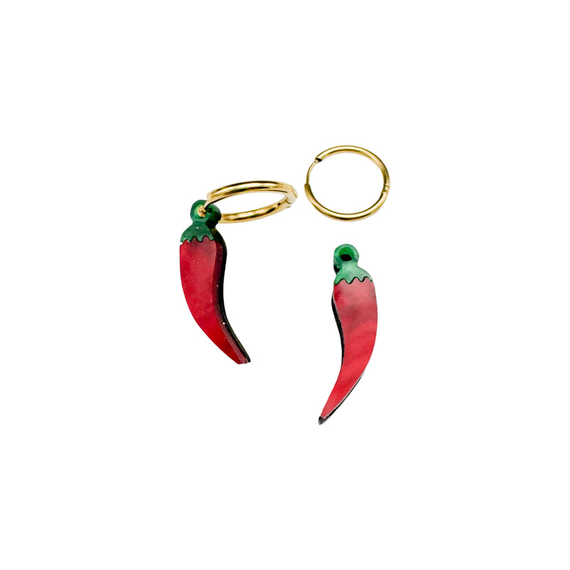 Pepper Hoop Charm Hoops