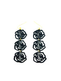 Rosette Triple Drop Earring