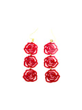 Rosette Triple Drop Earring